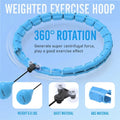Weighted Sports Circle Hoops for Adults Weight Loss plus Size for Adults Smart Exercise 2 in 1 Adjustable with Detachable Knots
