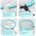Weighted Sports Circle Hoops for Adults Weight Loss plus Size for Adults Smart Exercise 2 in 1 Adjustable with Detachable Knots