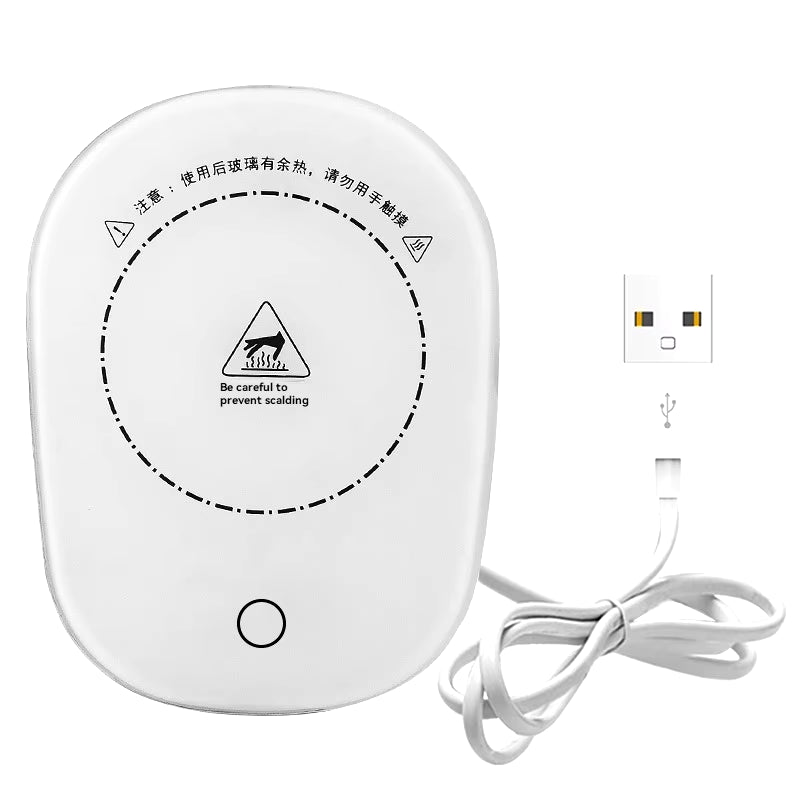 1 PCS Electric Heated Coffee Mug Heating Coaster for Home Office Milk Tea Water Heating Mat Smart Thermostatic Warmer Pad
