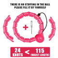 Weighted Sports Circle Hoops for Adults Weight Loss plus Size for Adults Smart Exercise 2 in 1 Adjustable with Detachable Knots