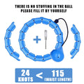 Weighted Sports Circle Hoops for Adults Weight Loss plus Size for Adults Smart Exercise 2 in 1 Adjustable with Detachable Knots