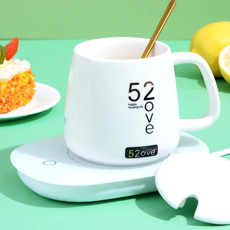 1 PCS Electric Heated Coffee Mug Heating Coaster for Home Office Milk Tea Water Heating Mat Smart Thermostatic Warmer Pad